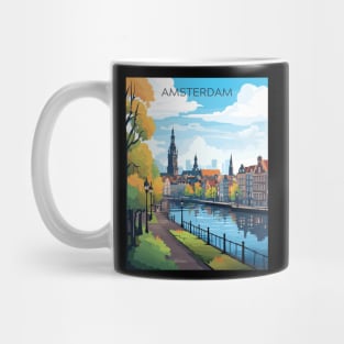 Amsterdam, Netherlands, Travel Print, Travel Wall Art, Travel Home Décor, Travel Gift Art Mug